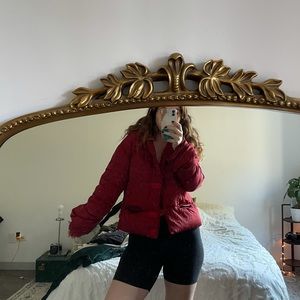 MONCLER RED PUFFER COAT! Great condition